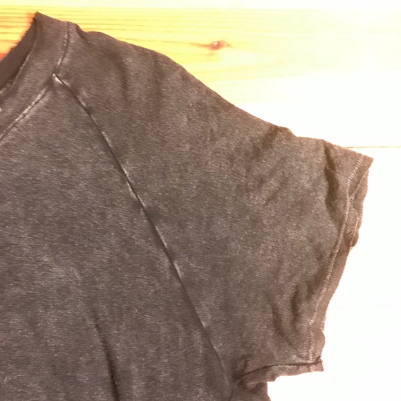 Altar’d State Slate Gray Ruffle Tee, EUC, M - Picture 5 of 13